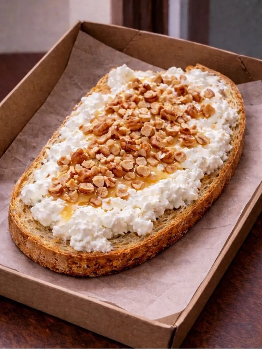 Pan tostado de queso cottage